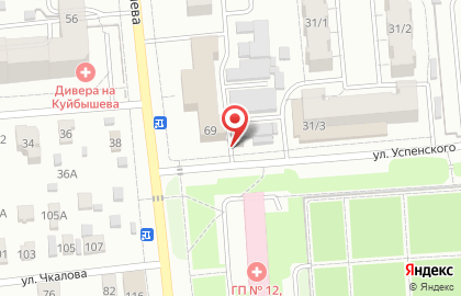 Шиномонтажная мастерская в Центральном районе на карте