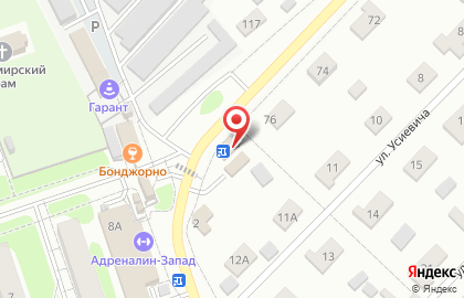 Продовольственный магазин на ул. Гастелло, 74а на карте