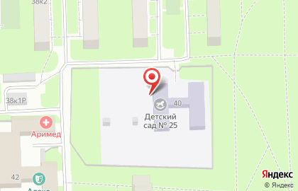 Детский сад №25 Московского Района на карте