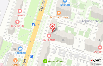 Стоматология Династия на Тернопольской улице на карте