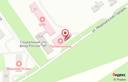 ЦРБ на улице Медгородок на карте