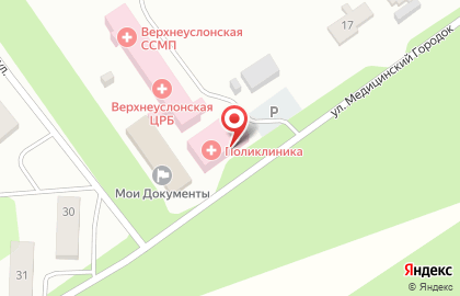 Поликлиника, ЦРБ на улице Медгородок на карте