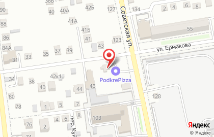Автокафе PodkrePizza на улице Ермакова на карте