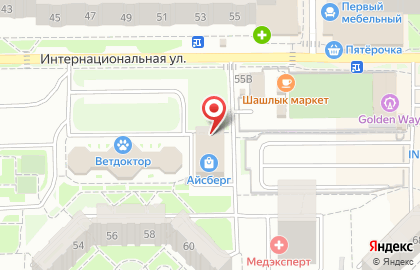 Автошкола Рыцарь на Интернациональной улице на карте