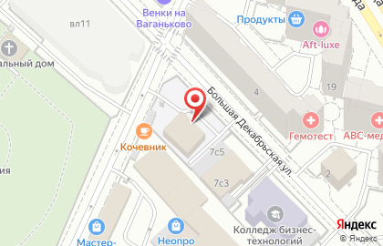 Московский центр развития кадрового потенциала образования в Москве на карте