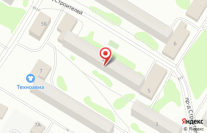Супермаркет Березка в проезде Строителей на карте