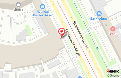 Технический центр СТАРТ-СЕРВИС на Бухарестской улице на карте