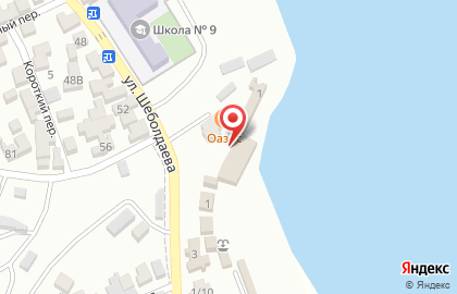 Ресторанный комплекс Оазис на улице Шеболдаева на карте