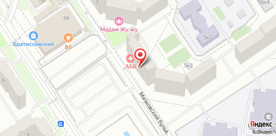 Центр медицинских анализов АБВ на Мячковском бульваре на карте