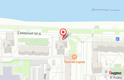 Продовольственный магазин Север в Северном проезде на карте