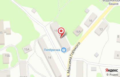 Супермаркет Пятёрочка, супермаркет на улице Максима Горького на карте