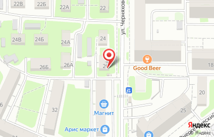 Киоск по продаже молочной продукции Смоленское на улице Черняховского на карте