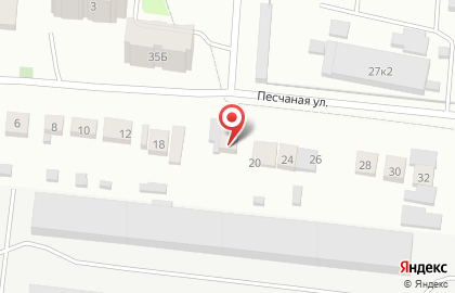 Шиномонтажная мастерская на Песчаной улице на карте