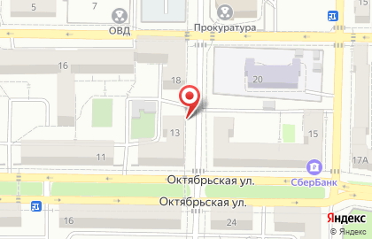 ПВЗС на Октябрьской улице на карте