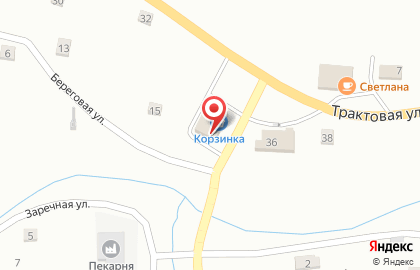 Магазин Корзинка на Трактовой улице на карте
