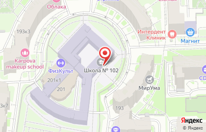 Средняя школа №102 на карте