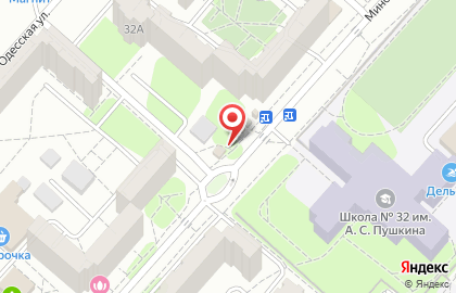 Киоск по продаже хлебобулочных изделий на Минской улице на карте