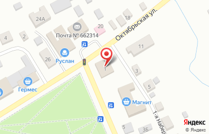 Север в Красноярске на карте
