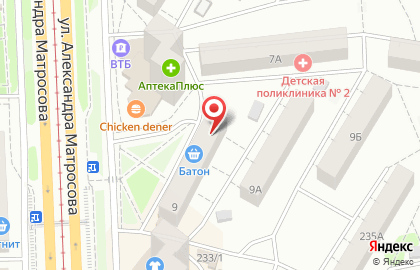 Мастерская по ремонту цифровой техники на улице Александра Матросова на карте