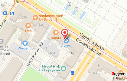 Пункт выдачи магазина электроники и бытовой техники Позитроника на Советской улице на карте