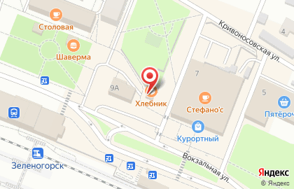 Киоск овощей и фруктов на Вокзальной улице на карте