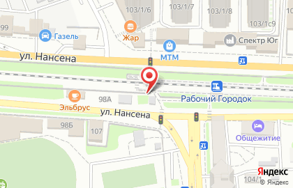 Торгово-сервисный центр в Октябрьском районе на карте