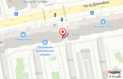 Продовольственный магазин в Москве на карте