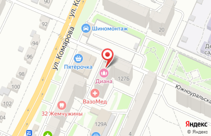 Салон красоты Диана на улице Комарова на карте