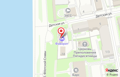Гостиница Фаворит на Детской улице на карте