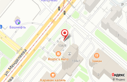 Ресторан быстрого питания KFC на улице Менделеева на карте