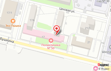Городская поликлиника №51 на улице Бабушкина на карте