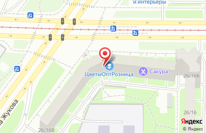 Цветочный салон на проспекте Маршала Жукова на карте