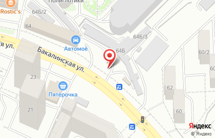 УралЭнерго на Бакалинской улице на карте