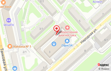 Салон эпиляции Анны Котович на Народной улице на карте