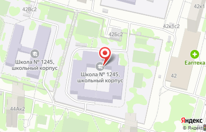 Общеобразовательная школа №1245 с дошкольным отделением на Кировоградской улице, 42б на карте