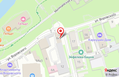 База овощей и фруктов овощей и фруктов на улице Воровского на карте