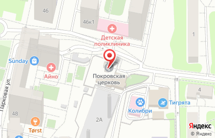 Храм Покрова Божией Матери в Долгопрудном на карте