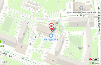 Универсам Пятёрочка на набережной Генерала Карбышева на карте