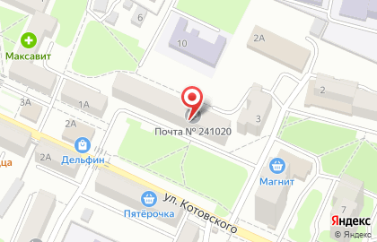 Среднерусский банк Сбербанка России на улице Котовского на карте
