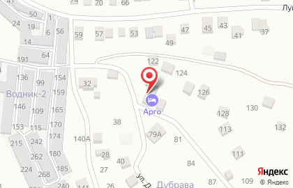 Отель Арго на Луговой улице на карте