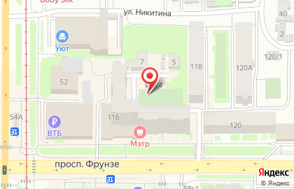 ООО Медика-Томск на проспекте Фрунзе на карте