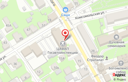 Отделение экзаменационной работы ГИБДД по Костромской области на карте