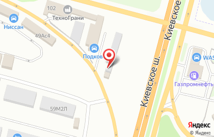 Кафе восточной кухни на Киевском шоссе на карте