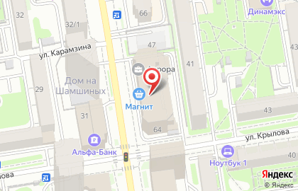 Йога-центр Саттвика на улице Семьи Шамшиных на карте