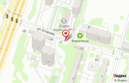 Хлебница на улице Егорова на карте