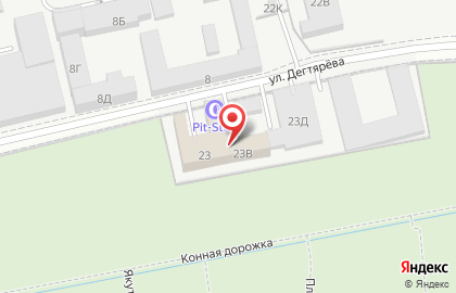 Дисконтная шиномонтажная мастерская Pit-Stop на улице Дегтярёва на карте