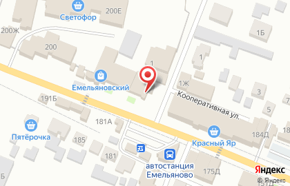 Киоск по продаже печатной продукции, пос. Емельяново на карте