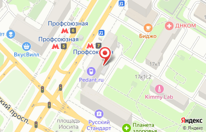 Кофейня фиксированных цен Cofix в Академическом районе на карте