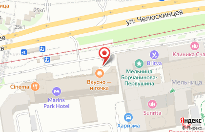 Кофейня МакКафе на улице Челюскинцев на карте