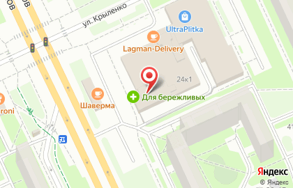 Без пробок на проспекте Большевиков на карте